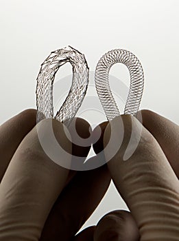 Two stents for endovascular surgery