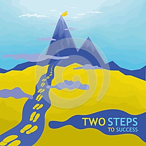 Two steps to success - peak.