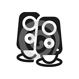 Two Stereo Speakers icon. Trendy Two Stereo Speakers logo concept on white background from hardware collection