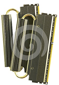 Two Sticks of RAM with Heat Sinks