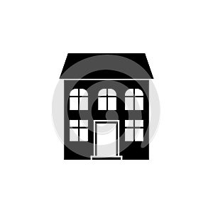Two-storey house icon. Element of travel icon for mobile concept and web apps. Thin line two-storey house icon can be