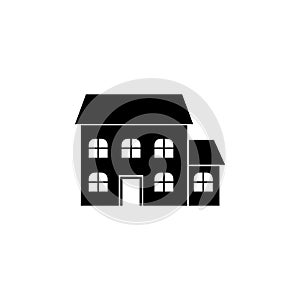 Two-storey house icon. Element of travel icon for mobile concept and web apps. Thin line two-storey house icon can be