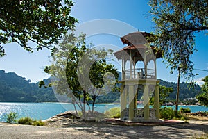 Two-storeyed pavilion near Andaman sea