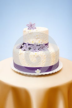 Two-storied wedding cake