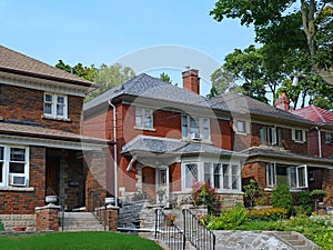 two story brick detached houses