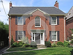 Two story brick house