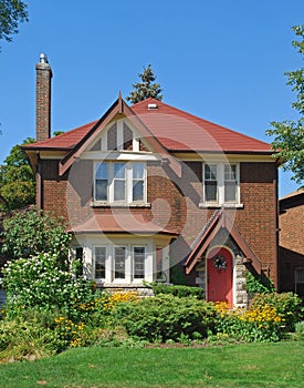 Two story brick house