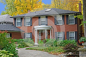 Two story brick house