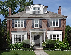 Two story brick house