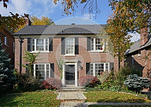 Two story brick house