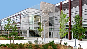 Two story commercial building photo
