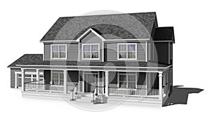 Two Story House - Gray