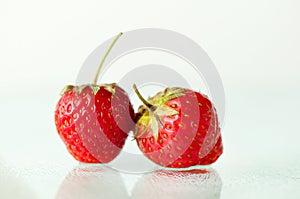 Two strawberries