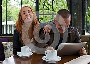 Two students drinking coffee