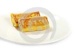 Two stuffed pancakes