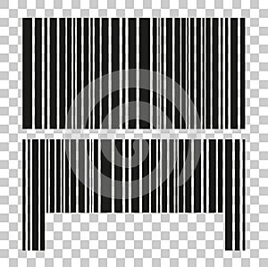 Two style of fake bar code, at Transparent Effect Background
