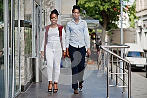 Two stylish african american girls