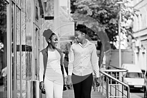 Two stylish african american girls