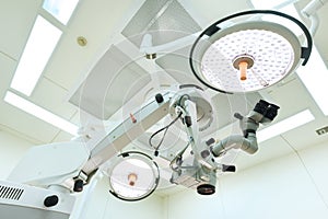 Two surgical lamps