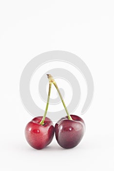 Two sweet cherry