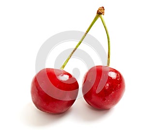 Two sweet cherry