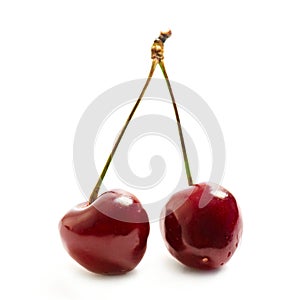 Two sweet cherry