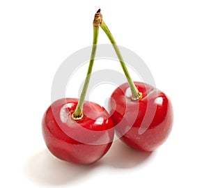 Two sweet cherry
