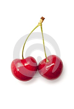 Two sweet cherry