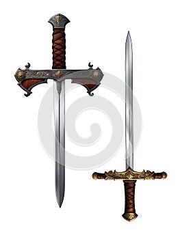 Two swords digital illustration