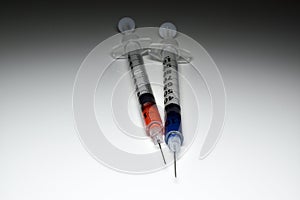 Two syringes