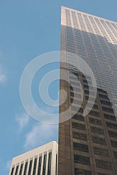 Two Tall Sky Scrapers with Blue Sky