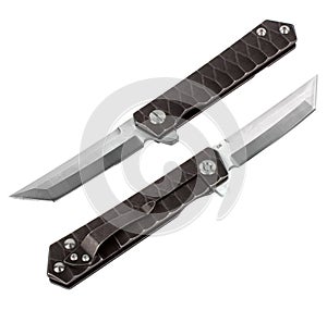 Two tanto blade knives