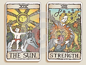 Two Tarot Cards v.8