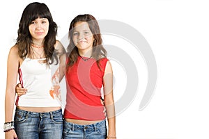 Two teenage girls photo