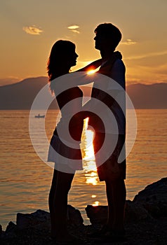 Two teenagers on the beach II