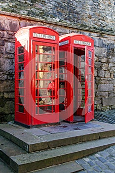 Two telephone booths in Edinburgh