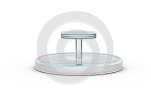 Two tier of round glass stand