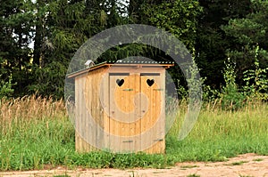 Two toilets in country