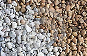Two tone gravel pebble for background texture