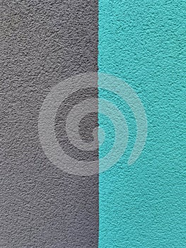 Two tone gray and blue colors of concrete cement wall background texture.