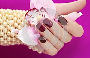 Two-tone manicure.