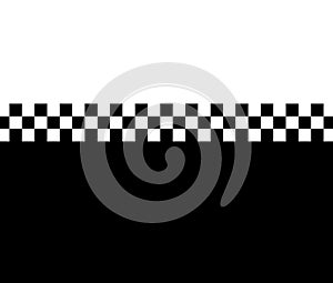 Two Tone Mod Ska 60s Retro Black And White Checked Background Pattern