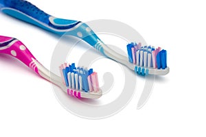 Two toothbrushes photo