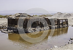 Two torn houses in Salton sea, California - summer 2007