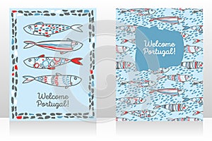 Two touristic banners for welcome Portugal