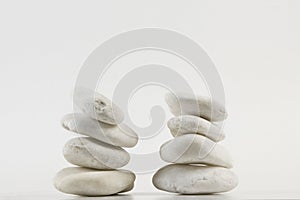 Two tower of white stones