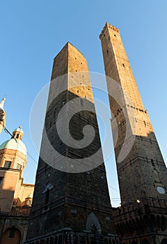 Two towers Asinelli and Garisenda in Bologna