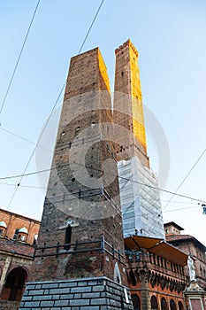 Two Towers Asinelli and Garisenda in Bologna