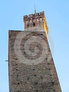 Two Towers Due Torri symbol of Bologna city