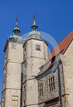 Two towers of the historical building of the Steinfurt Universit